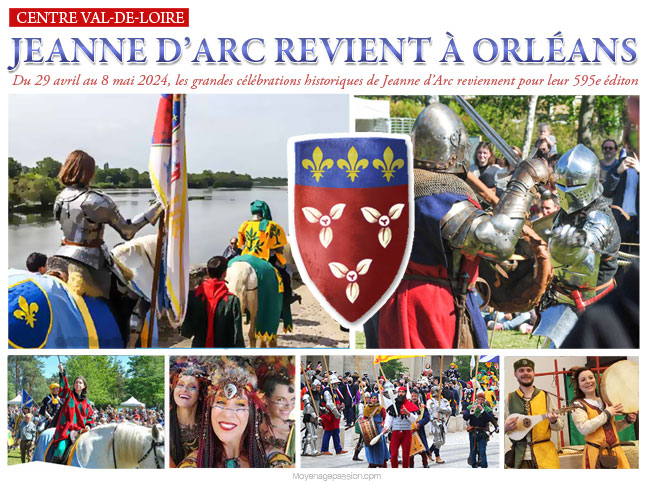 Animations médiévales et chevauchée Johannique pour les 595e fêtes de Jeanne d'Arc d'Orléans