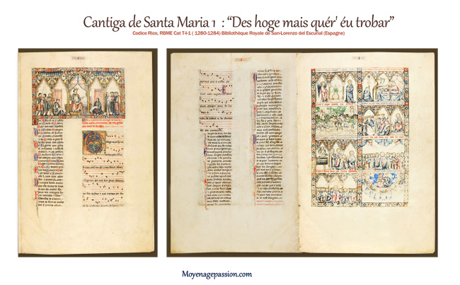 La cantiga de Santa Maria 1, partition, texte et enluminures mariales dans le Codice Rico de la Bibliothèque de l'Escurial